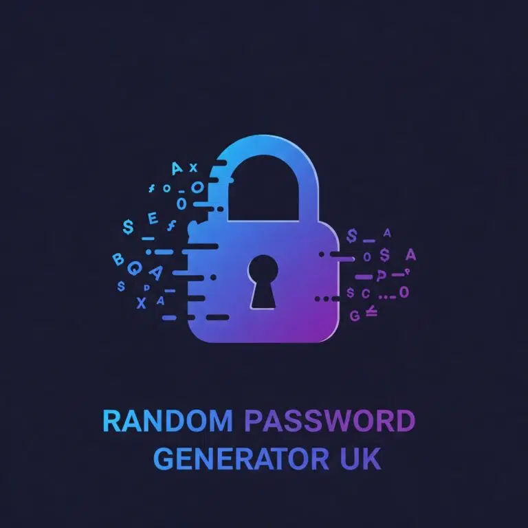 Illustration of a person securing online data using a strong password with the Random Password Generator UK tool