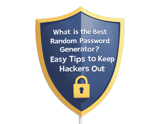 Illustration of a secure random password generator tool interface with a clean, user-friendly design.