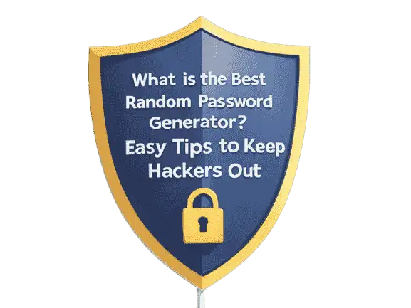 Illustration of a secure random password generator tool interface with a clean, user-friendly design.