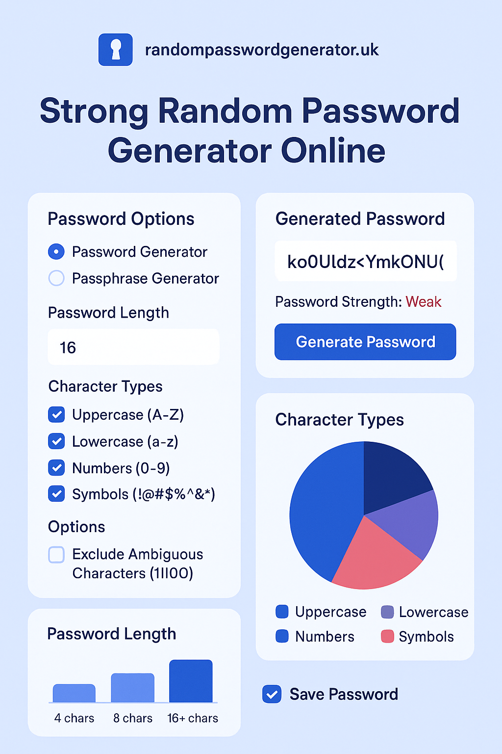 Strong Random Password Generator Online